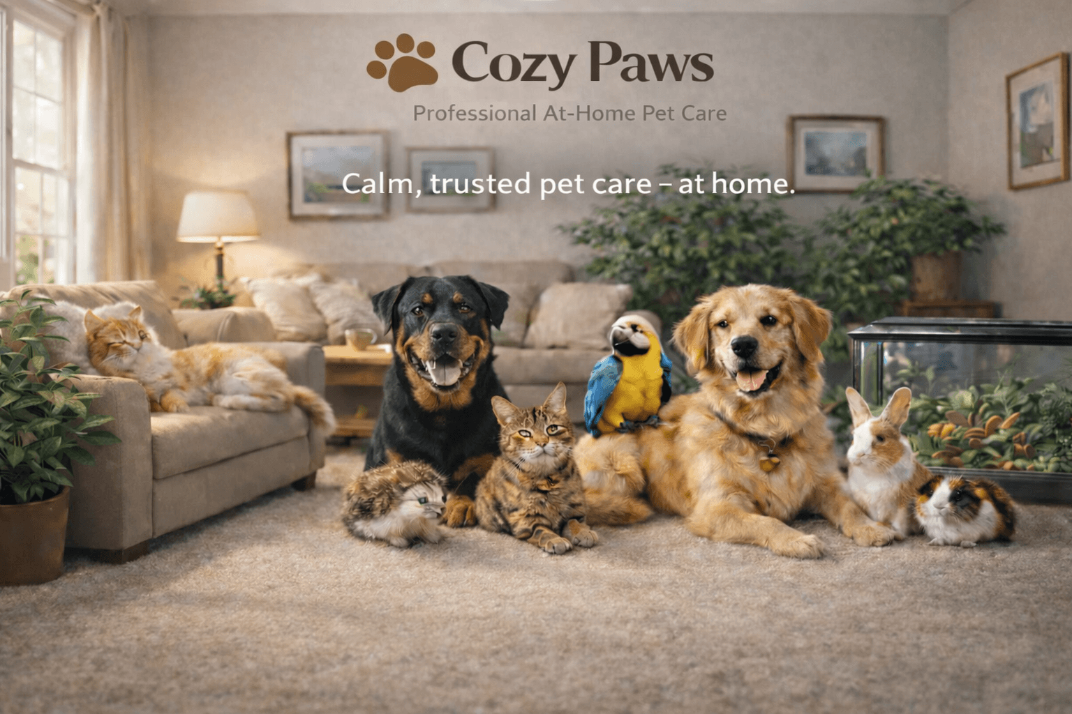 Calm, in-home pet care